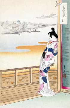 De roep van de koekoek (1887-1896) door Ogata Gekko, Japanse ukiyo-e. van Dina Dankers