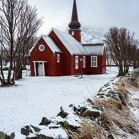 Little red church in Norway by Aimee Doornbos