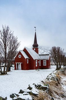 Little red church in Norway