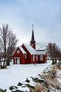 Little red church in Norway by Aimee Doornbos thumbnail