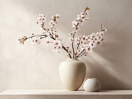 Minimalistische Stilllebenfotografie im Japandi-Stil