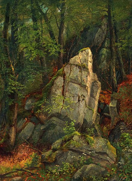 Asher Brown Durand,Study of Rocks in Pearson's Ravine, 1850 van finemasterpiece