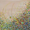 Fiesta Latte - vrolijk impressionistisch abstract schilderij van Qeimoy thumbnail