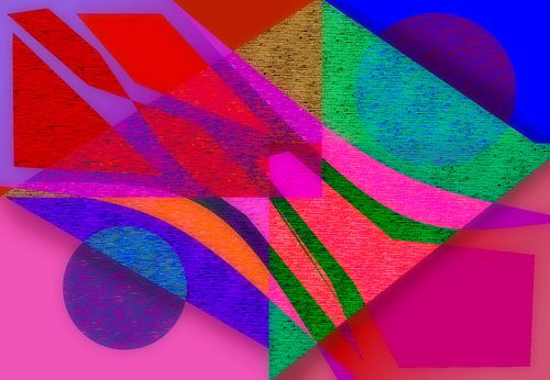 Buntes Abstraktes mit Rot und Blau