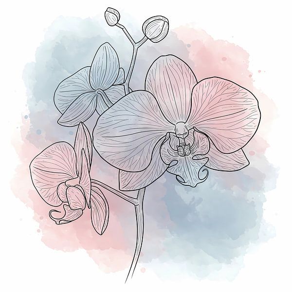 Fleur d'orchidée élégante par Artistic