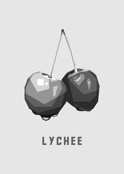 Graue Lychee Popart von Rizky Dwi Aprianda