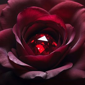 Satinheart Rouge - Velvet & Fire in Bloom von Manuela Dekkers