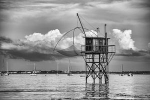 Vissershuisje in Saint Nazaire Frankrijk. van Ron van der Stappen