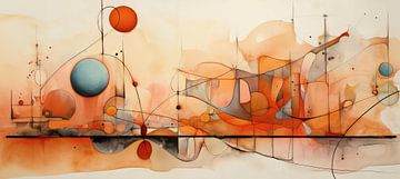 Kleurrijk abstracte kunst 473914 van Abstract Schilderij