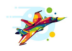 SU-34 in der Pop-Art-Illustration von Lintang Wicaksono