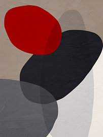 Moderne minimalistische, organische und geometrische abstrakte Kunst in Erdtönen. von Online Arts