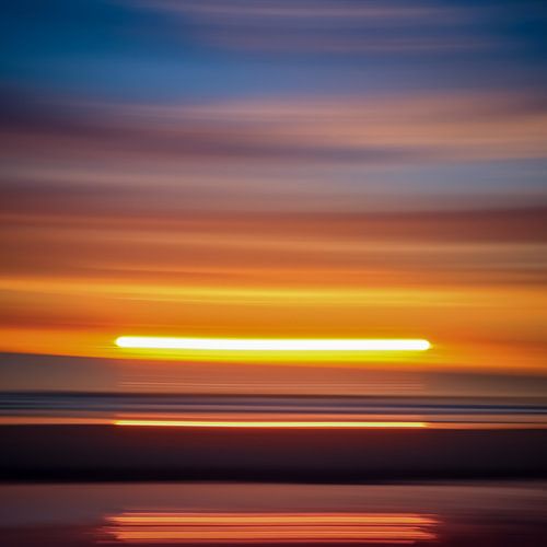 Abend am Meer - Neonröhre