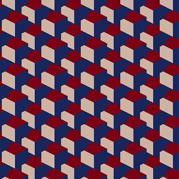Modern abstract geometrisch patroon in retrostijl nr. 4 van Dina Dankers