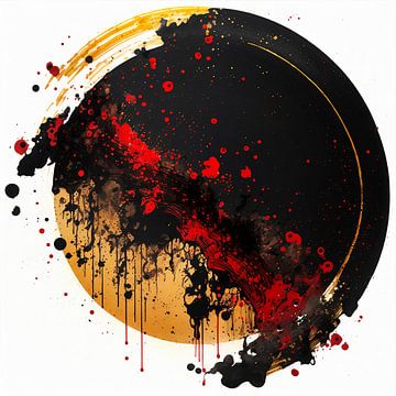 Ensō - zen circle - spray ink splatters - Japandi by Atmani Blok