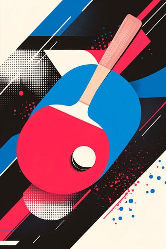 Tafeltennisbatje en balontwerp
