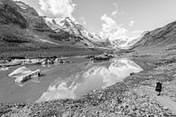 Gletsjer Grossglockner Oostenrijk (zwart-wit) van Mark den Boer thumbnail