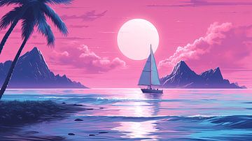 Sailing trip under the Pink Supermoon by ByNoukk