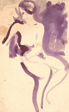 Zittend vrouwelijk naakt (1905 - 1907) van Peter Balan