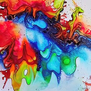 Gemälde aus Alkoholtinte und Acryl