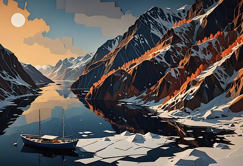 Fishing boat in a Norwegian fjord