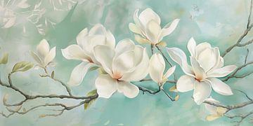 Magnolia bloesem van Imagine