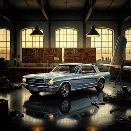 1964 Mustang GT in der Vintage-Werkstatt
