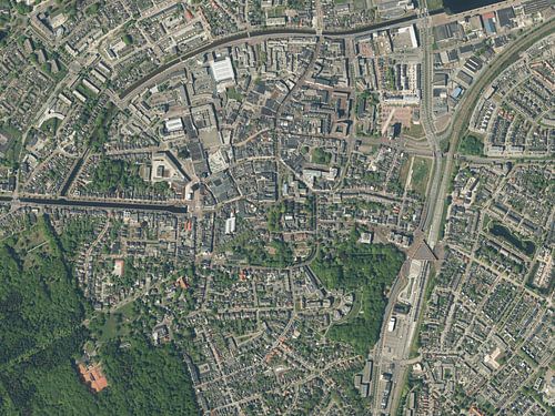 Luchtfoto van het centrum van Assen