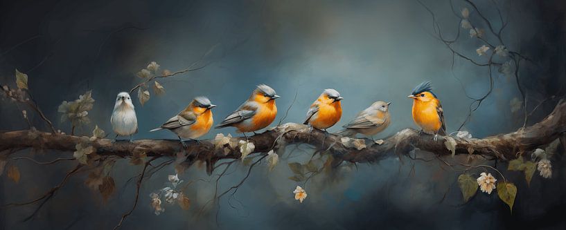 Eine Vogelfamilie von Brigitta Meijer