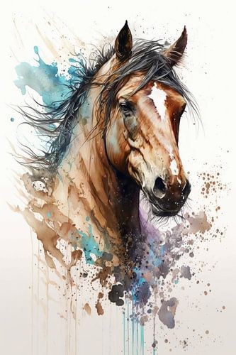 Paard - Aquarel