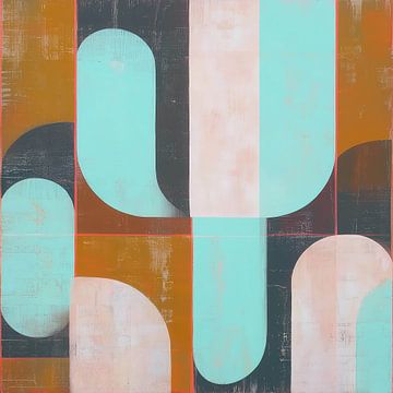 Türkisfarbene Rhythmen in warmen Formen von Color Square