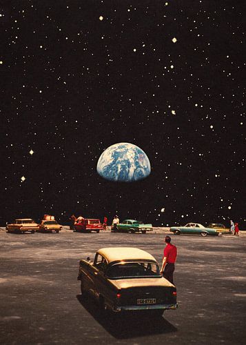 Missing Home - Kosmische Retro-Collage