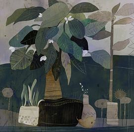 Plants still life by annemiek art