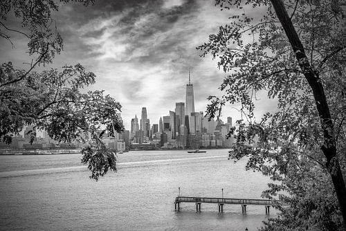 Idyllisch monochroom uitzicht op NYC