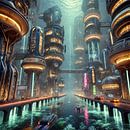 Cyberpunk City under the Waves by Eric Nagel thumbnail