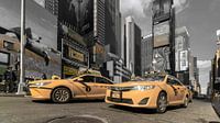 Yellow Cabs  am Times Square in New York par Kurt Krause Aperçu