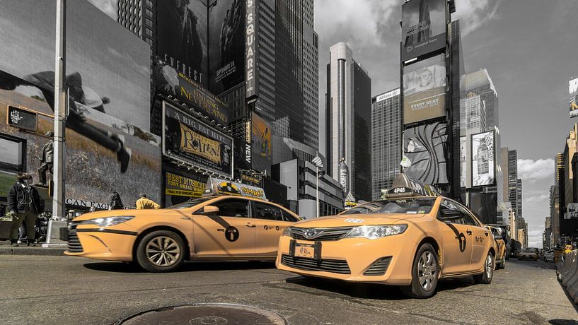 Yellow Cabs  am Times Square in New York par Kurt Krause