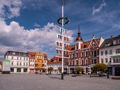 Marktplatz in der Altstadt von Finsterwalde in Brandenburg von Animaflora PicsStock Miniaturansicht
