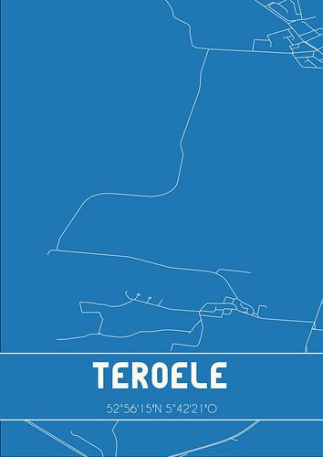 Blauwdruk | Landkaart | Teroele (Fryslan)