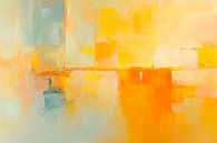 Abstrakte Farbwelt in Gelb und Blau von Poster Art Shop Miniaturansicht