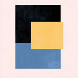 Geometric Blue Composition: Minimalist Balance by Thea