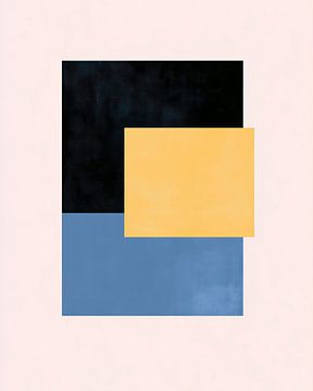 Geometric Blue Composition: Minimalist Balance by Thea