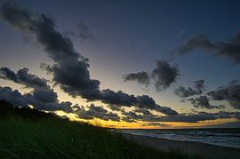 Coucher de soleil sur la plage de Zingst, romantique sur Martin Köbsch