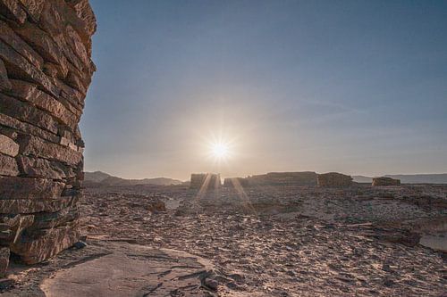 Zonlicht over de nawamis van de Sinaï