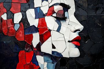 Fragmented beauty - facial profile by Poster Art Shop