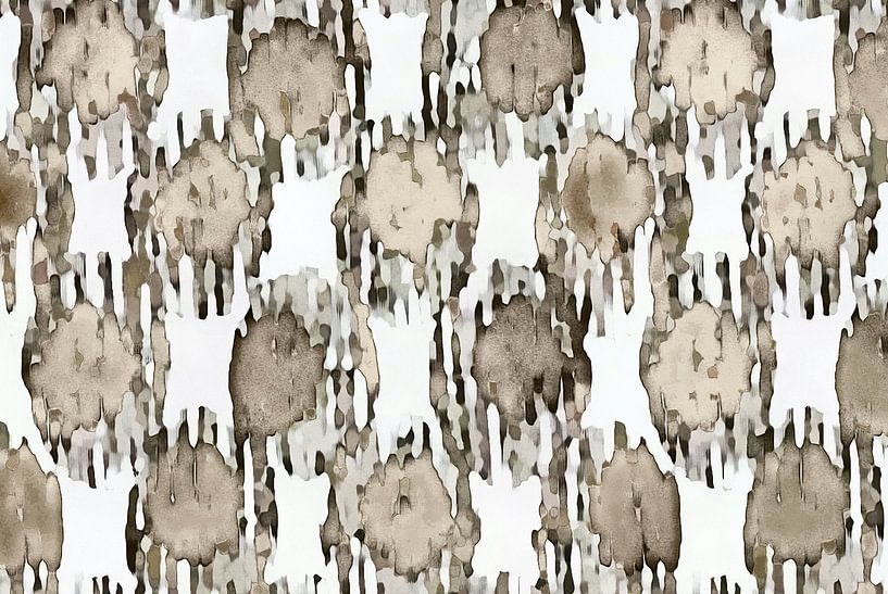 Abstracte Vormen Beige van FRESH Fine Art