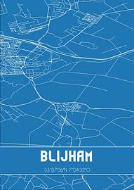 Blaupause | Karte | Blijham (Groningen) von Ortsdrucke