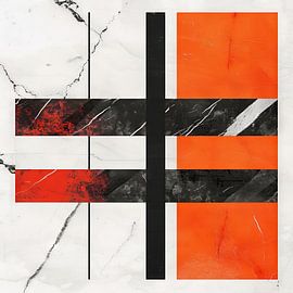 Geometrie op marmer van Poster Art Shop