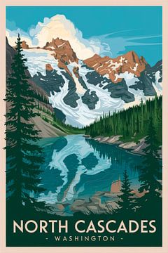 Noordelijke Cascades, Washington van Poster Art Shop