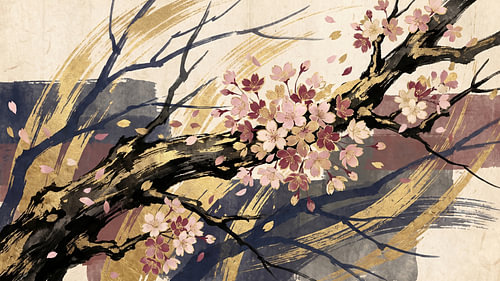Zweig „Goldene Sakura-Harmonie“