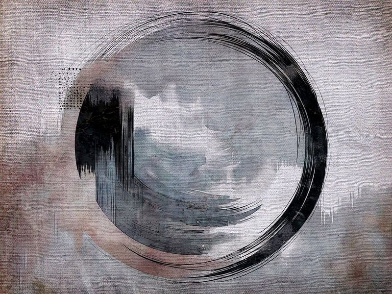 Modern Abstract Japandi Enso Circle Art by FRESH Fine Art